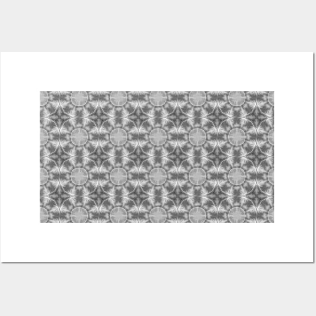 Elegant, modern pattern, silver stars, cross and block for any occasion Wall Art by Hujer